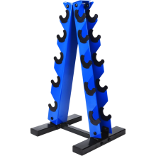 Hantelständer 5-stufig für das Home Gym Fitness Stahl Blau — hantelablage, fitness zubehör, hantelständer, fitnessgeräte, hantelhalterung