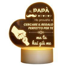 Geschenk zum Vatertag Tischlampe Nachttischlampe mit Schrift in deutscher Sprache — schreibtischlampe für vater, led nachttischlampe acryl