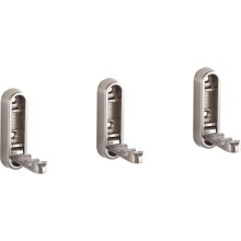 Ganchos para Baño y Cocina Set de 3 Piezas Extensibles Elegantes Plateados — toalleros de baño, soportes pared metal