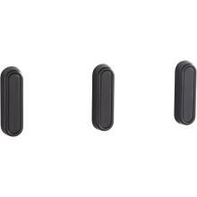 Ganchos para Baño y Cocina Set de 3 Piezas Retráctiles Elegantes Negros — toalleros, soportes pared metal
