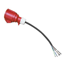 EV Charger CEE Red Power Female Plug with Cable 5 Pins Socket Adapter Connect with 16A 11KW Portable Charger