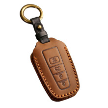 Autosleutelhoes Shell Fob voor  CHR Camry  RAV4 Highlander C-HR Prius Land  Prado 4-Knops Bruin