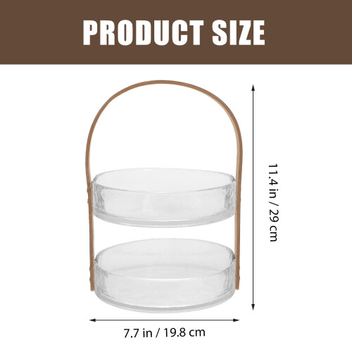 Double- Glazen Fruit Plate Met Handvat 1