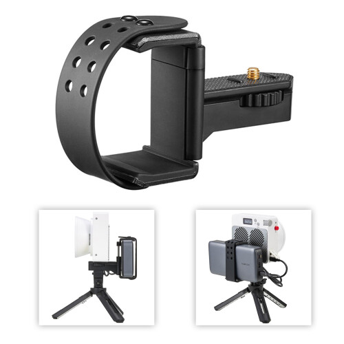 Adjustable Flashlight Mount For PowerBanks Holder Durability ABS Bracket 1