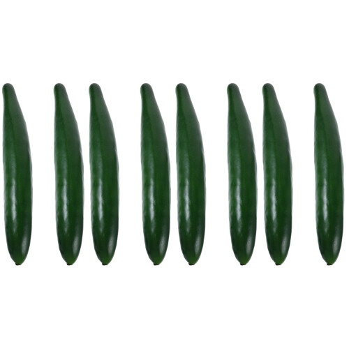 8Pièces Concombres Décoratifs En Mousse Vert Modèles Réalistes 2