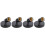 4Pièces Support Lampe E27 Rotatif Noir Pour Ampoule Suspension 4