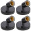 4Pièces Support Lampe E27 Rotatif Noir Pour Ampoule Suspension 5