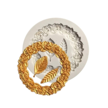 Chocolate Cookie Baking Mould DIY Rose Garland Form Silicone Fondant Mold For Wedding Cake Decorating Valentine Gift