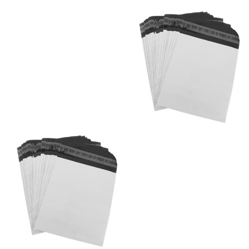 200Pièces Sacs Postal Auto-Adhésifs Blancs Imperméables Résistants 2