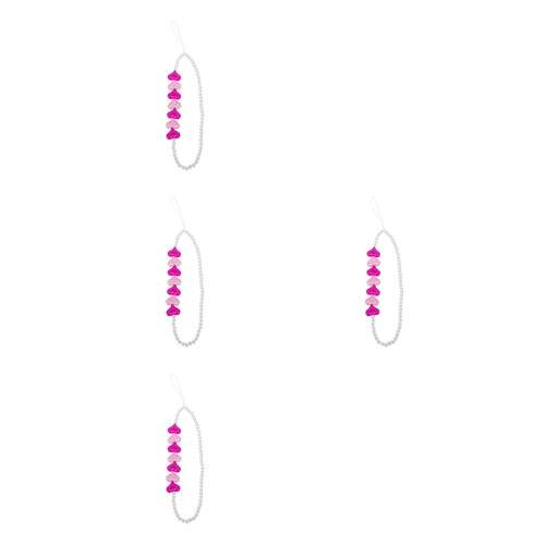 4Pièces Lanières Téléphone Rose Poignet Résistant 1