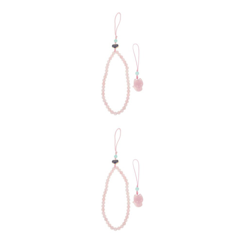 2Pièces Lanières Main Téléphone Rose Qualité Pendentif 1