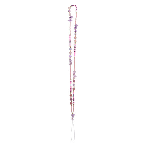 2Pièces Téléphone Perles Violet Suspendre Collier Élégant 1