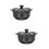 2Pièces Marmite Ragoût Céramique Noire Usage Cuisine 7