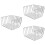 3Pièces Écran Gouttière Acier Inox Durable Usage Argenté 5