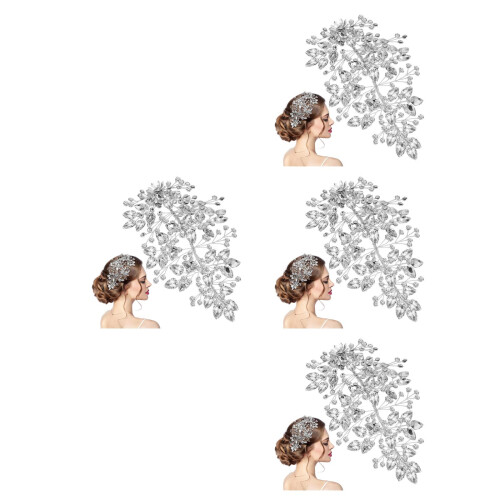 4Pièces Décorations Cheveux Argent Élégance Durable 2