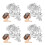 4Pièces Décorations Cheveux Argent Élégance Durable 4