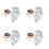 4Pièces Décorations Cheveux Argent Élégance Durable 7