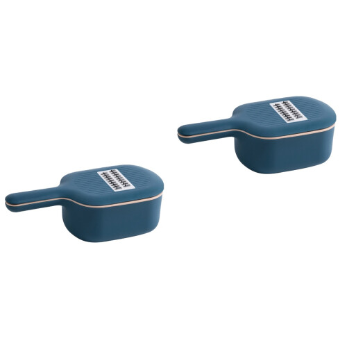 2Pièces Égouttoir Râpe Bleu Polyvalent Usage 2