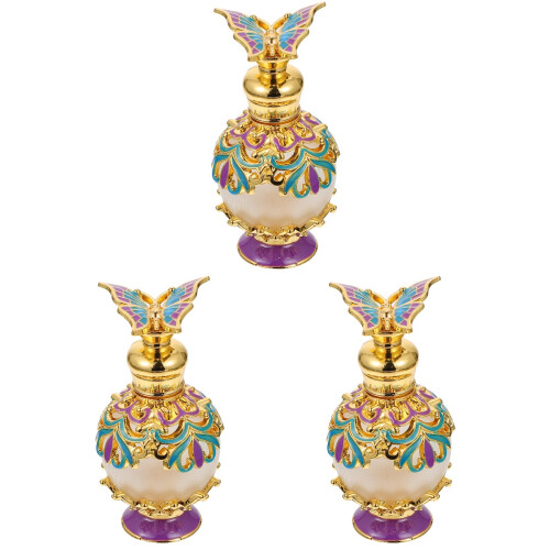 3Pièces Petits Flacons Multi Usage Verre Raffiné 1