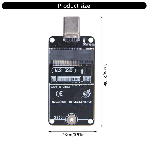 Type C SSDs Converters Card Two Mode NVMe SATAs Support Fast 10Gbps Data Transfer 2