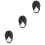 3Pièces Casques De Soccer Noir Confortable Ventilé Réglable 6