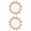 2Pièces Miroir Mural Bohemia Macramé Rond Déco Chambre Beige 4