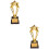 2Pièces Trophées Dorés Événement Récompense Cérémonie 5
