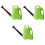 3Pièces Arrosoirs Plastique Vert, Grand Réservoir, Design 3
