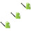 3Pièces Arrosoirs Plastique Vert, Grand Réservoir, Design 4