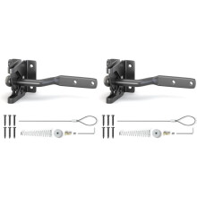 2X Automatic Self Locking Gate for Wooden Fence Post Mount, Heavy Duty Fence Gate Lock for Secure Pool, Yard