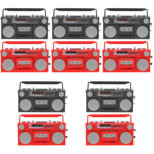 10Pièces Mini Radios Plastique Colorées Décor Maison Miniature Durable 1