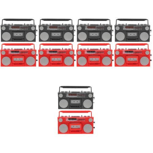 10Pièces Mini Radios Plastique Colorées Décor Maison Miniature Durable 2