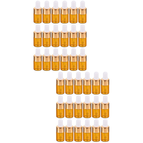 50Pièces Flacons Subpackaging Orange En Verre Compte- 2
