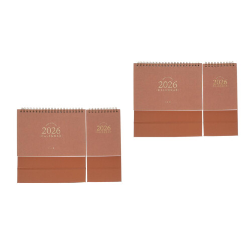 4Pièces Calendrier De 2026 Khaki Metal 1