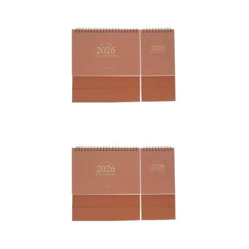 4Pièces Calendrier De 2026 Khaki Metal 2