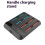 4 in 1 Charging Dock with Indicator Controller Magnetic Charging Station for NS2 Black 5