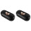 2Pièces Étui Lunettes Multi-Usage PU Noir Résistant Voyage 2