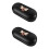 2Pièces Étui Lunettes Multi-Usage PU Noir Résistant Voyage 4