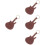 4Pièces Médiators PU Cuir Café Durable Pour Accessoires Guitare 5