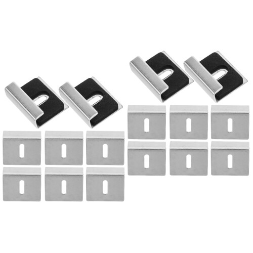 16Pièces Crochets Acier 304 Inox Durable Supports Mural Argent 2