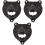 3Pièces Ouvre-Bouteilles Mural Noir Ours Robuste Pour Maison 2