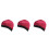 12Pièces Bonnet Large Côté Élastique Protection Rouge 3