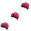12Pièces Bonnet Large Côté Élastique Protection Rouge 4