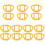 14Pièces Poignées Bébé Silicone Orange Faciles À 2