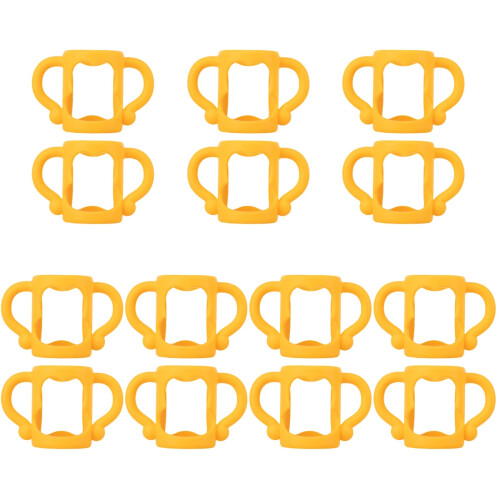 14Pièces Poignées Bébé Silicone Orange Faciles À 1