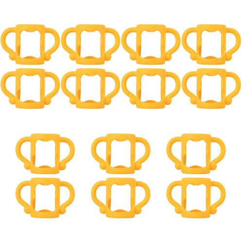 14Pièces Poignées Bébé Silicone Orange Faciles À 2