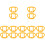 14Pièces Poignées Bébé Silicone Orange Faciles À 4