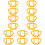 14Pièces Poignées Bébé Silicone Orange Faciles À 6