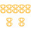14Pièces Poignées Bébé Silicone Orange Faciles À 5