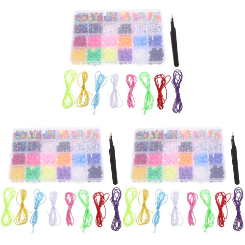 3Ensembles Perles Lettres Acryliques Accessoires 2